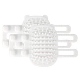 YOUNGFLY 2 Pack Cat Self Groomer Rubber Cat Brush Hair Wall Scratcher Pet Rubbing Corner Grooming Combs Self Massage Cleaning Tool Indoor for Long & Short Fur Cats Glove Bathing Brush Dogs White