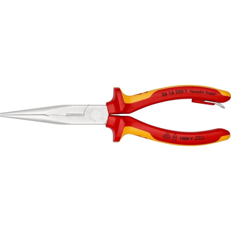 Knipex 26 16 200 T BK VDE-Tested Chrome Plated Stork
