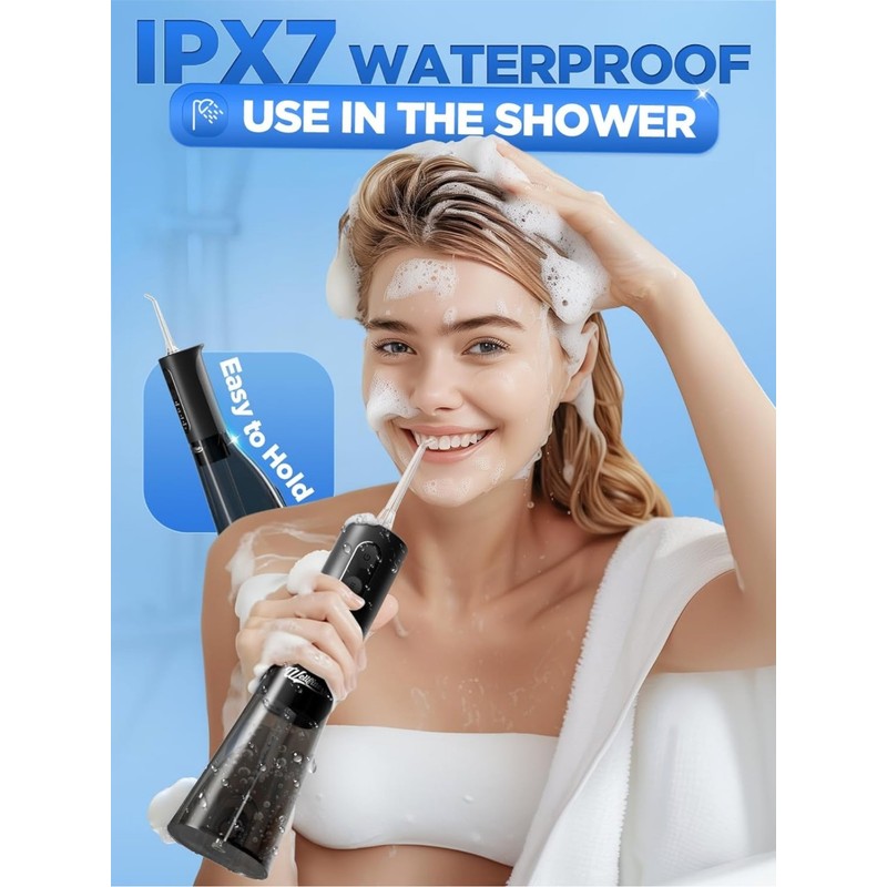 WELLFINE Water Dental Flosser Teeth Pick - 4 Modes Cordless