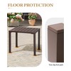 Crestlive Products Outdoor Side Table,Aluminum Rectangular Side/End Table, Small Patio