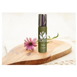 Focus Essential Oil Roll On. 100% Organic, therapeutic Oils. 10mls. Clarity, Focus, Concentration Oil.