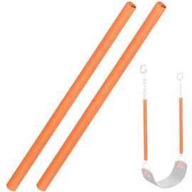 Cosmos 2 Pcs Swing Chain Cover Swing Handle Grip Sleeve for Playground Swingset Accessories, Porch Swings Barrier Chain in Garden Backyard Patio Outdoor (Orange)