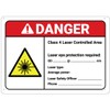 Puhayexi Danger Class 4 Laser Controlled Area Write In Sign
