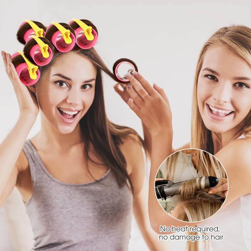 141 Pieces Hair Rollers Set Include 60 Plastic Hair Rollers
