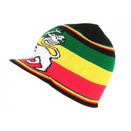 Nyls Création Rasta Black Juda Lion White Crown Hat - Mens Black One Size, black