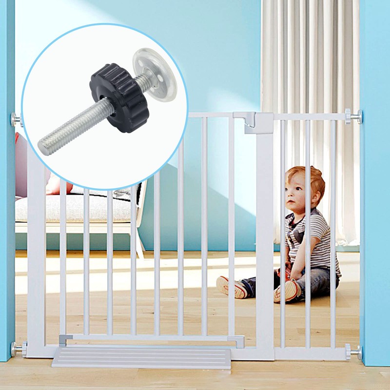 2-Pack M10 Baby Gate Adapter with Wall Protector, 10mm Extender,