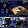 3-Pack Car Charger,4-Port 65W PD+QC 3.0 Car Charger USB C