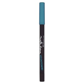 Maybelline New York Eyeliner Master Drama Khôl Liner Chromatics Türkis/Cremiger und präziser Konturenstift in Türkis, langanhaltend, 1 x 1,1 g