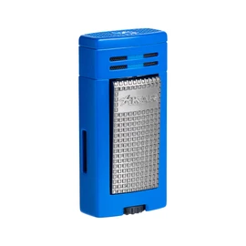 XIKAR® Ion Double-Jet Flame Cigar Lighter. with Textured Trigger Button and a Safety Mechanism. (Blue)