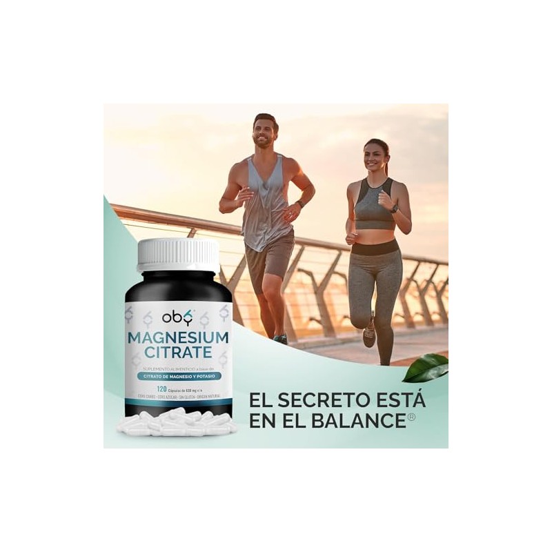 Citrato de Magnesio Puro | 120 Capsulas 630 mg |