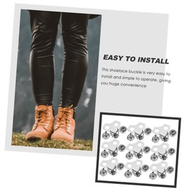 OATIPHO 30Pcs Durable Alloy Shoe Lace Hooks for Boot Repair Lightweight Climbing Buckles for DIY Projects Suitable for Hiking Camping and Outdoor Activities