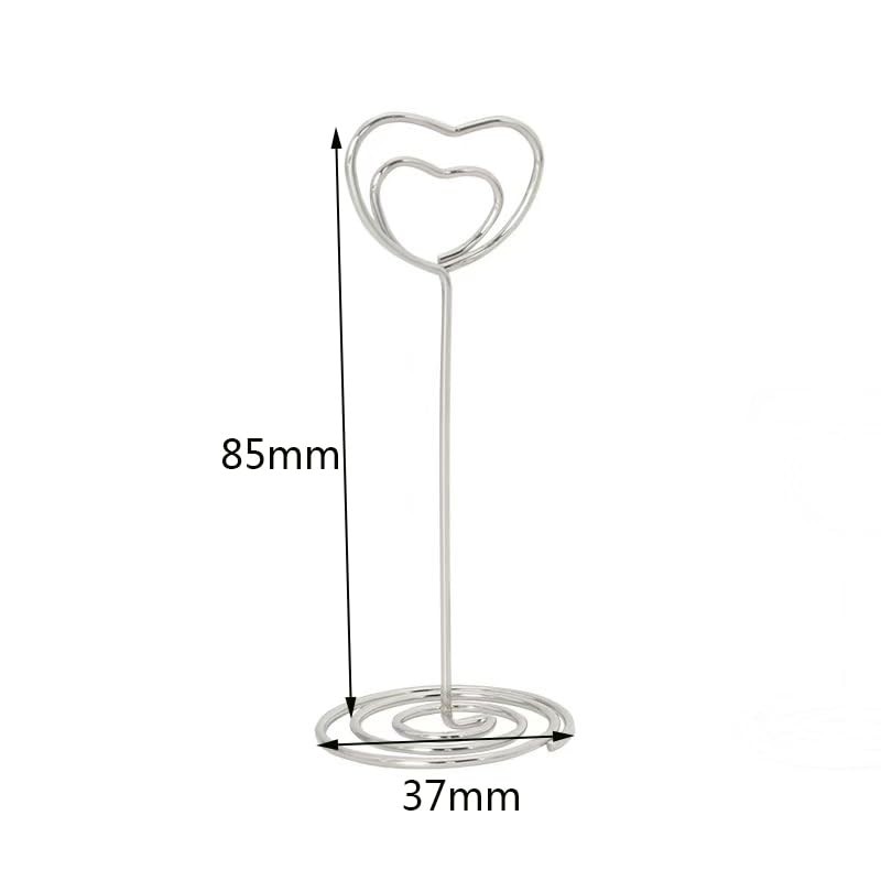 BOBOZHONG Place Card Stands,16Pcs Table Number Holders,Silver Tall Place Card