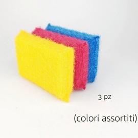 D.RECT 3 Pezzi Spugne in Plastica per la Pulizia delle Pentole in Teflon - Spugne la Pulizia, Ideali per Padelle Rivestite, Pentole