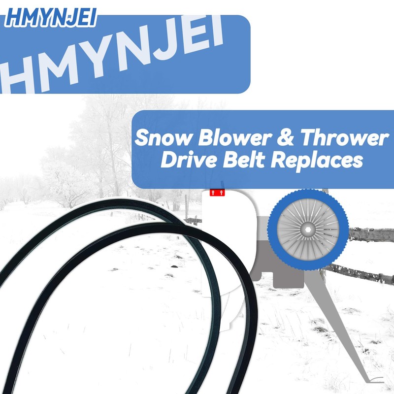 HMYNJEI M82612 M45491 Auger Drive Belt for TRS27 & TRS32