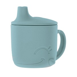 Nuby Animal Friends Silicone Sippy Cup - BPA-Free Toddler Cup with One-Handle - 6+ months - Blue Whale