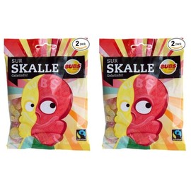Bubs Skull Sour Licorice 2 Pack of 90 g