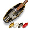 CIGARWONG Cigar Ashtray with 2 Cigar Holder Portable Travel Ashtray