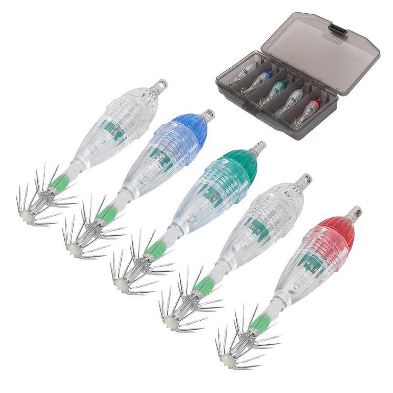 LED Underwater Fishing Lure Light Deep Drop Shape Waterproof Flashing