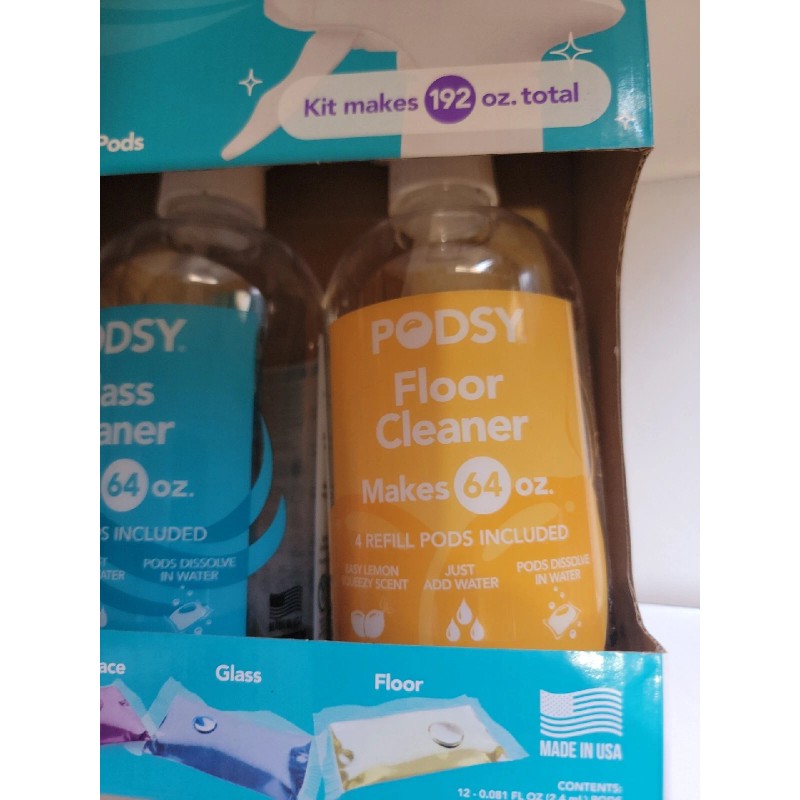 Podsy MULTI SURFACE FLOOR GLASS CLEANER Cleaning Kit Podsy Spray
