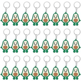 CiciBear - Paquete de 24 llaveros de aguacate para decoración de fiesta para invitados, fiesta temática de frutas, baby shower, fiesta escolar, cumpleaños infantil