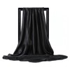 vimate vimate Black Silk Feeling Scarf, 35'' Square Retro Soild