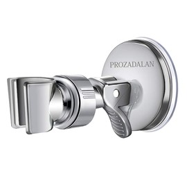 Shower Head Holder, Adjustable Removable Shower Wall Bracket, Shower Head Mount, 360° Rotation Adjustable Shower Bracket, Angle Adjustable Vacuum Suction Cup (Sliver-1)