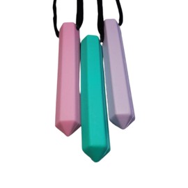 Sensory Chew Necklace Chewelry for Kids or Adults with Autism ADHD Who Need to Stim Chew Bite or Fidget Chewy Aids Help Concentration Biting 3 Pack PTL