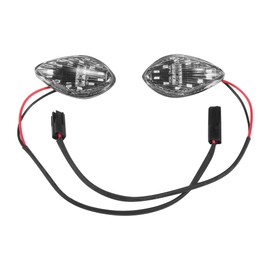 LED Front Flush Mount Turn Signal Light Brake Blinker Indicator Market Lamp for Honda Grom 2014-2018 -Smoke Lens (Pack of 2) (Transparent Len)