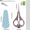 Hisuper Embroidery Scissors with Leather Scissors Cover Stainless Steel Scissors