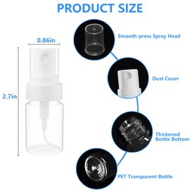 DTDNZKN 6 Pack 0.17 Oz (5ml) Mini Perfume Travel Refillable Bottles, Fine Mist Refillable Mini Perfume Atomizer, Empty Pump Container for Traveling and Outgoing