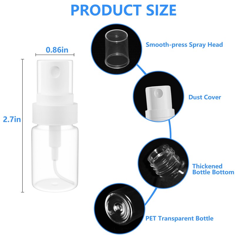 DTDNZKN 6 Pack 0.17 Oz (5ml) Mini Perfume Travel Refillable