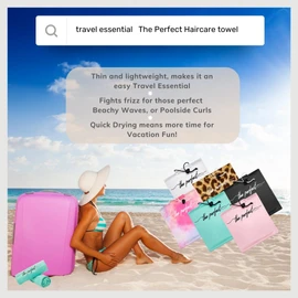 THE PERFECT HAIRCARE THE PERFECT HAIRCARE Hair Towel and Curl Scrunching Towel Set for Curly Hair Women and Girls - Wet Plopping SOTC & Micro-Plop - 1 Large Hair Wrap Towel Turban + 2 Small Towels (Black)