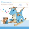 Qaba Kids Plush Ride-On Rocking Horse Toy Dinosaur Ride Rocking