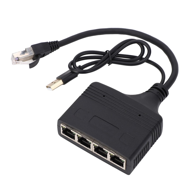 Gigabit Ethernet Splitter 1 in 4 Out 1000Mbps RJ45 Cable