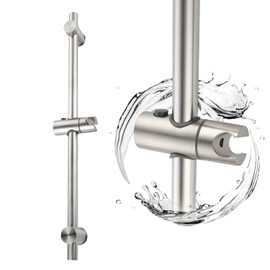 BANGPU 24 Inch Shower Slide Bar, Adjustable Shower Bar For Handheld Shower Wall Mount, Brushed Nickel Stainless Shower Head Slide Bar