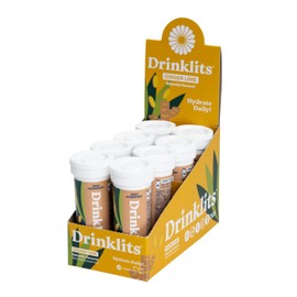 Drinklits Ginger Lime Fizzy Electrolyte Sports Drink Tablets (8) Tube Bundle | Natural Flavors - 0g Sugar – Daily Hydration | 80 Servings - 10 Tablets Per Tube