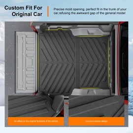 powoq Truck Bed Mat Compatible with 2020-2026 Jeep Gladiator JT Bed Mat All Weather TPE Truck Mat 5 FT Bed Liner Replacement for 2020-2023 2024 2025 2026 Jeep Gladiator Accessories