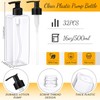 Zubebe 32 Pcs 16 oz Empty Plastic Pump Bottles Lotion