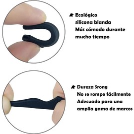 Retenedores de Lentes, 20 Pares Soporte para Gafas Silicona, Retenedores Gafas Antideslizantes, Ganchos Silicona Suave para las Orejas, Sujetadores Lentes de Sol, Lectura.