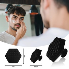 BAYLOVE Cepillo de Limpieza Facial de Silicona, Cepillo Limpiador Facial Exfoliante para Hombres, La Suave Silicona Ayuda A Crear una Rica Espuma que Limpia en Profundidad sin Dañar La Piel.