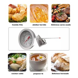 Termometro Aceite Cocina Caliente Café Acero Inox 0 A 200°c