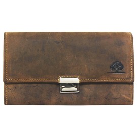 Greenburry Vintage 1785A-25 Leather Waiter's Wallet with Window, brown