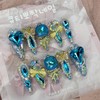 [Premium] Emerald Crush Handmade Nail Tips - Coffin Egg /