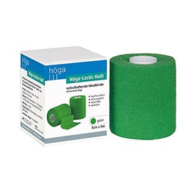 Höga-Lastic-Haft grün kohäsive Kompressionsbinde mit kurzem Zug - 8 cm x 5 m, 1 Binde