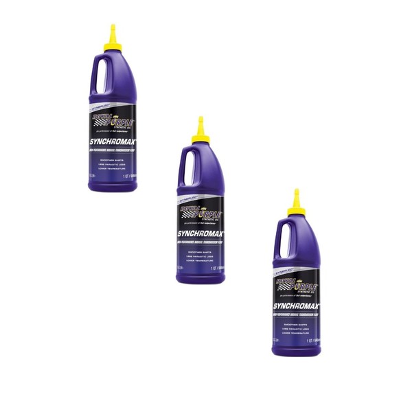 Royal Purple 01512 Set of 3 Synchromax Manual Transmission Fluid
