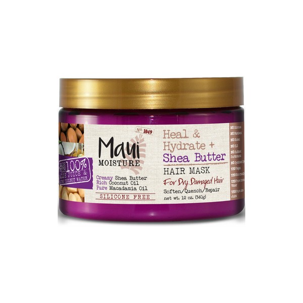 Maui Moisture Heal & Hydrate Shea Butter Hair Mask For Dry, Damaged Hair
                            354 mL