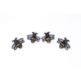 FD&D Multiple Use Shining Screw Cap, Silver Bumble Bee Pattern with M6 Machine Screw