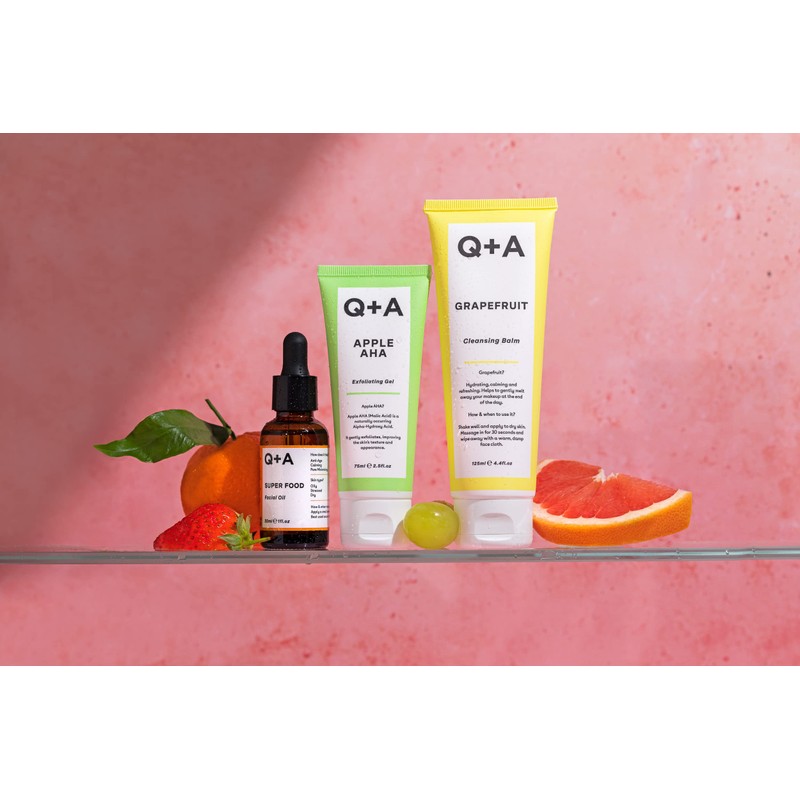 Q+A Grapefruit Cleansing Balm, Makeup Remover 125ml / 4.4fl Oz