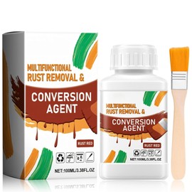 Metal Rust Remover, Car Rust Remover, Rust Converter, Rust Remover with Brush, Multi-Purpose Rust Remover, Suitable for Various Metal Surfaces such as Iron, Steel, Copper, 100 g