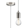 Knightsbridge 1.8m E27 Contemporary Pendant Set - Brushed Chrome 8270L